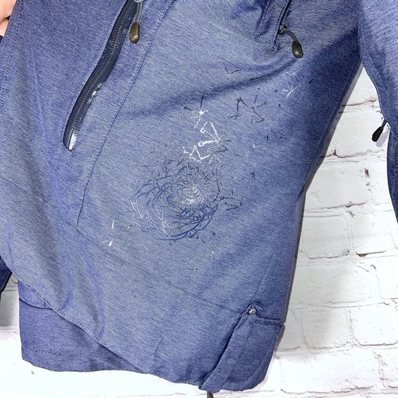 |•COLUMBIA•| Titanium Omnitech Navy Winter Ski Jacket w/ Flora… - Picture 4 of 16
